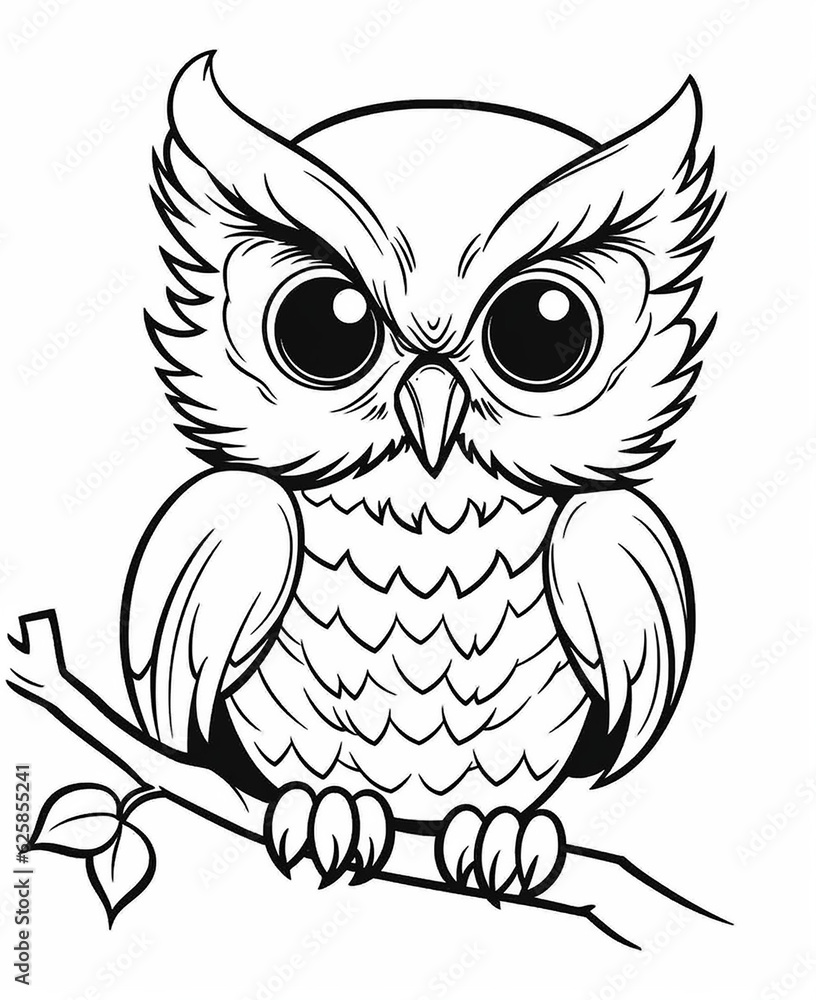 Fototapeta premium Coloring sheet or pages for kids, generative ai