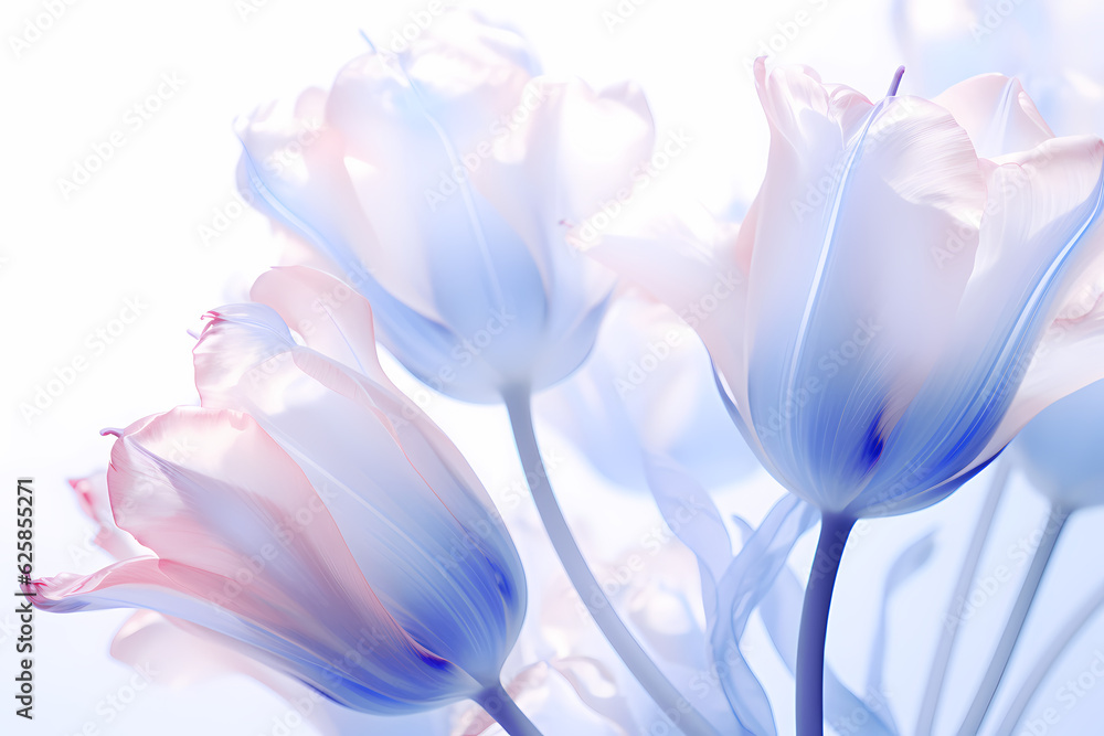 Abstract colored Tulips