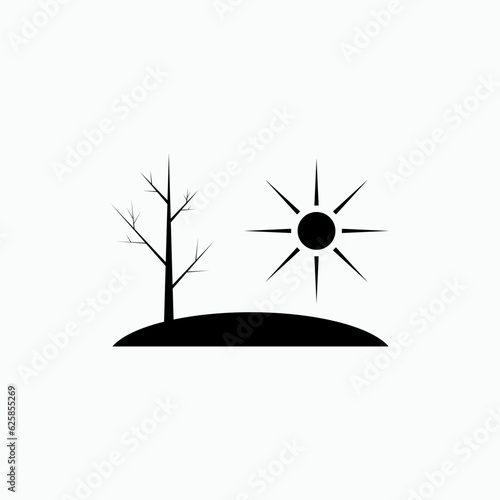 Drought Icon. No Water Symbol - Vector.