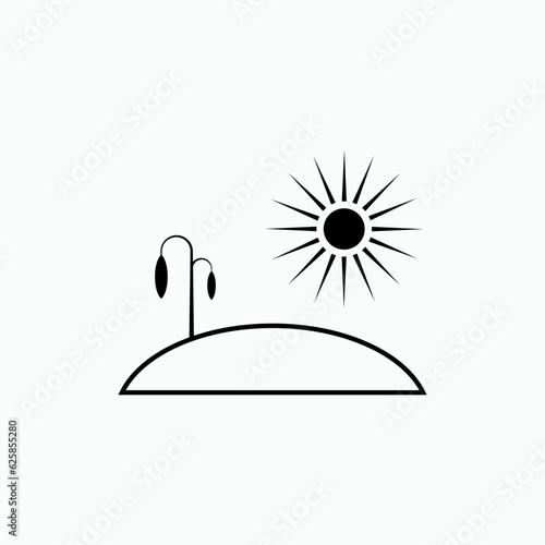 Drought Icon. No Water Symbol - Vector.