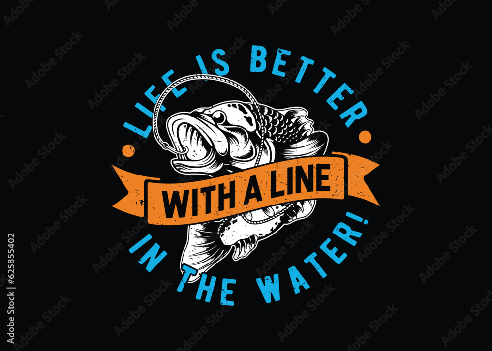Obraz premium fish t-shirt design
