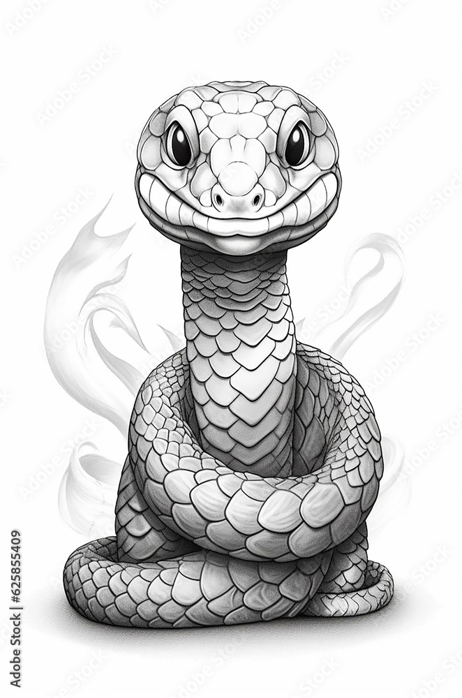 Fototapeta premium Coloring sheet or pages for kids, generative ai