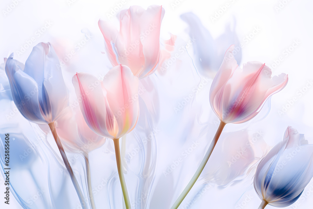 Abstract colored Tulips Abstract colored Tulips