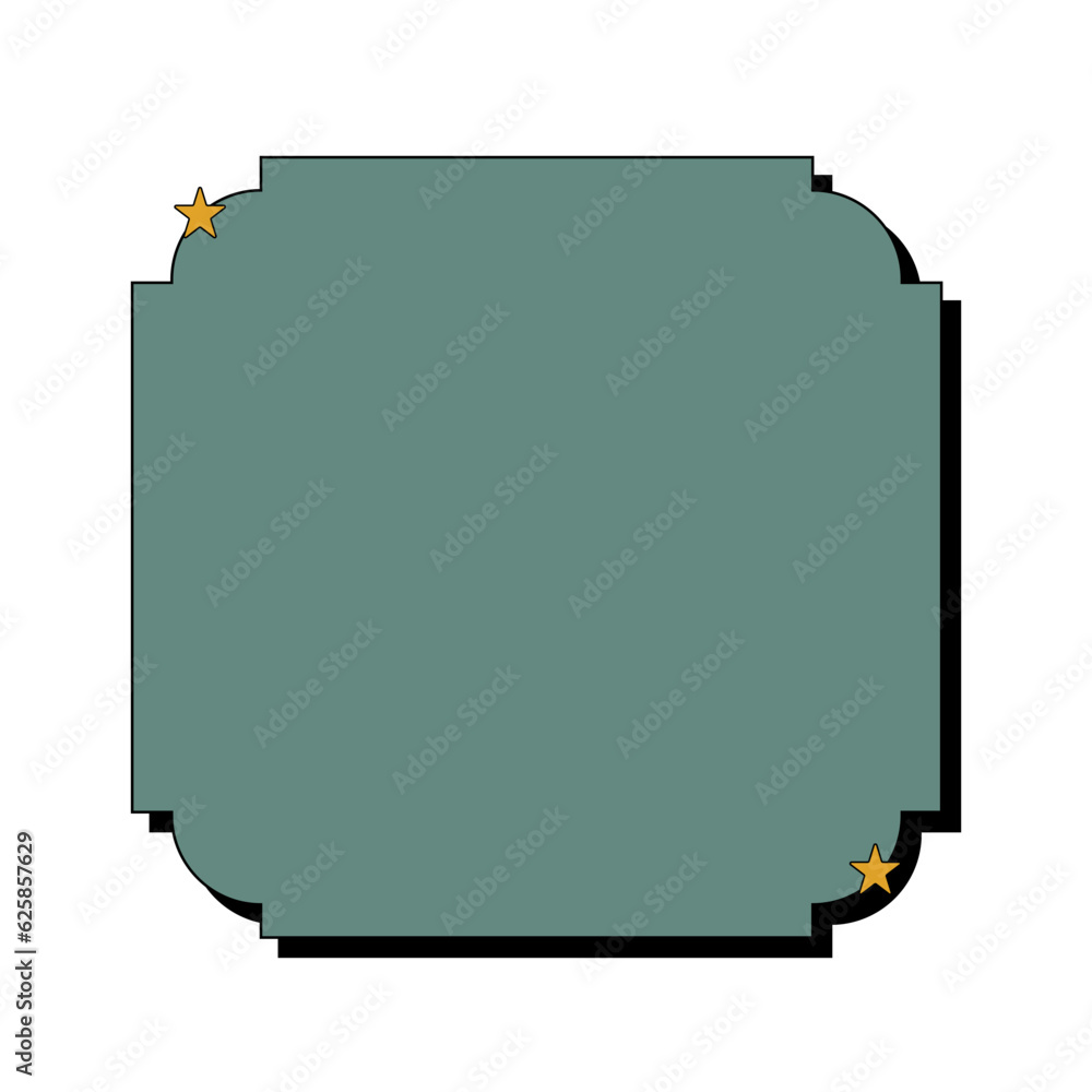 Obraz premium Retro Label Shape Illustration