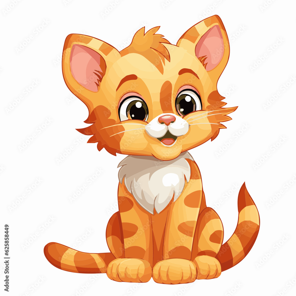 cat cartoon clipart vector white background cat cartoon clipart vector white background