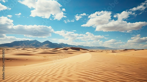 Desert sand dunes in Sinai desert photo