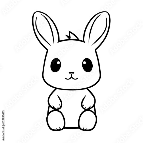 cute bunny doodle illustration