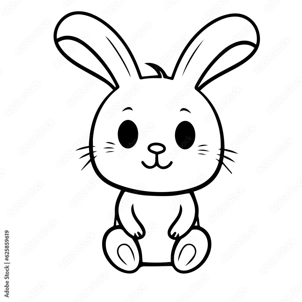 cute bunny doodle illustration cute bunny doodle illustration