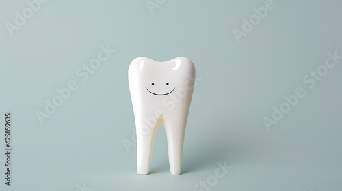 Happy, clean and healthy tooth / teeth.Generative AI