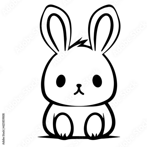 cute bunny doodle illustration