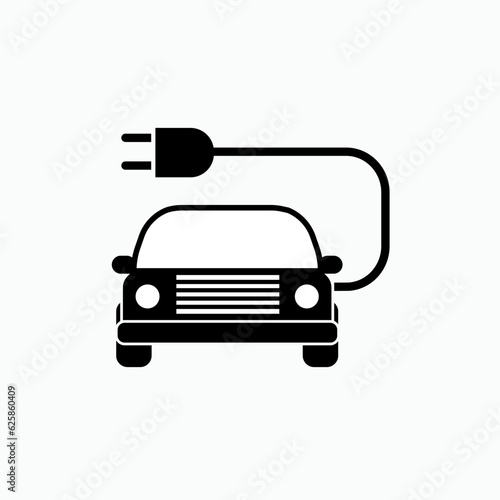 Electric Car Charger Icon. Add Energy Symbol As Simple Vector Sign for Design and Website, Presentation or Application.