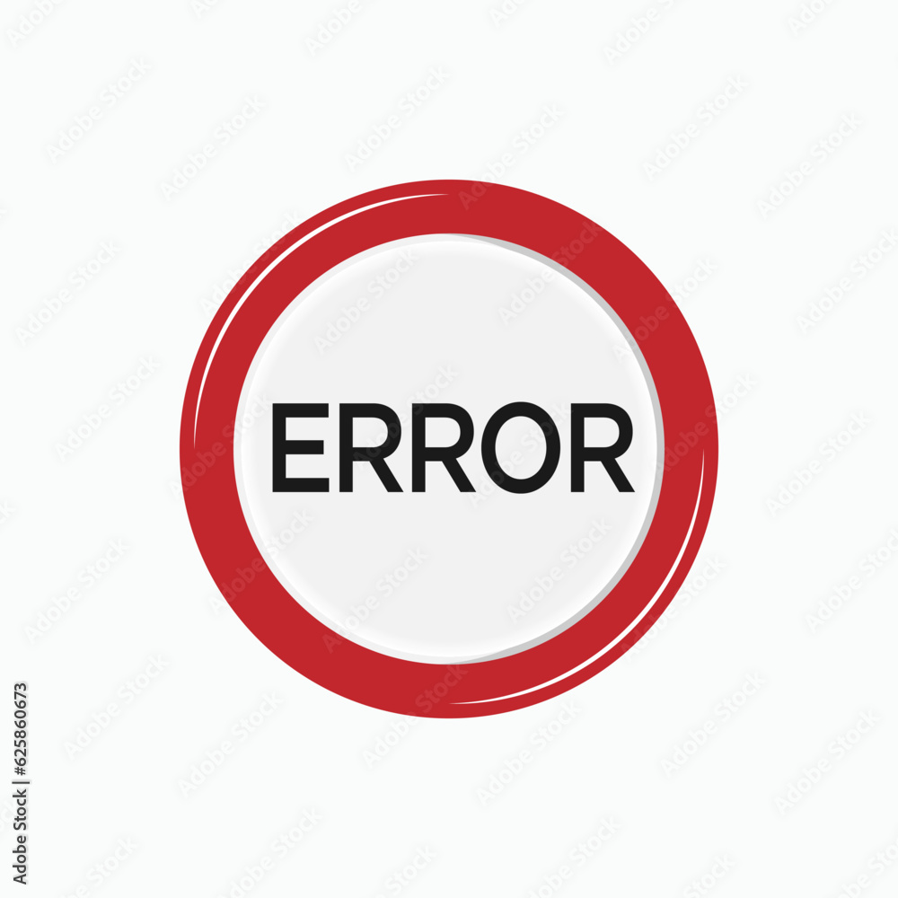 Error Icon. Notification Symbol As Simple Vector Sign for Design and Website, Presentation or Application. Error Icon. Notification Symbol As Simple Vector Sign for Design and Website, Presentation or Application.