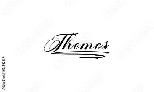 Thomas name hand drawn thick signature or autograph 