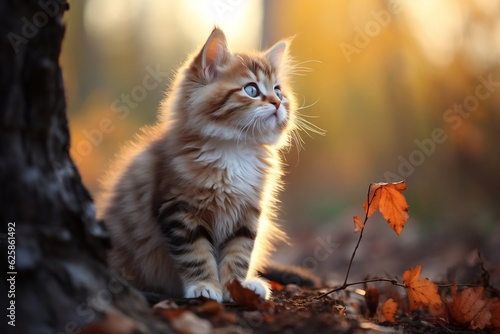 Charming Little Cat Feline Companion. Generative AI
