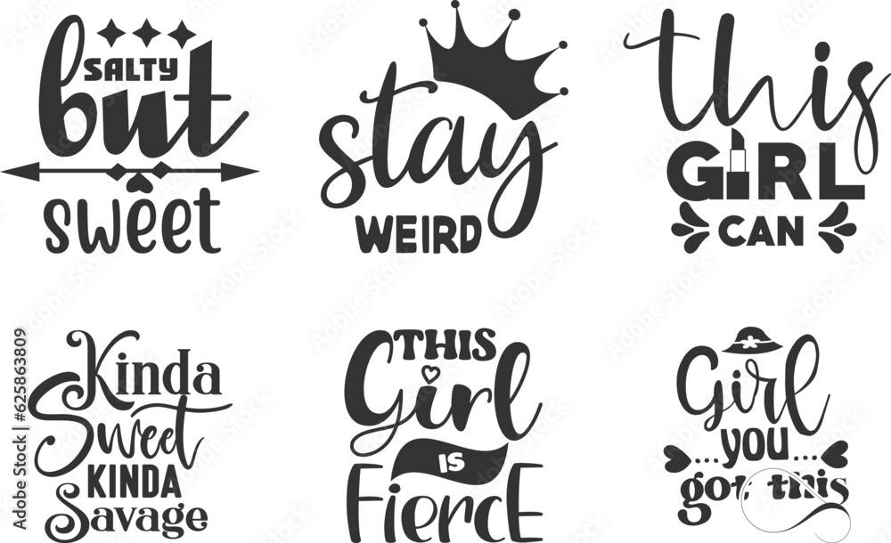 Girl Power Quotes SVG Bundle