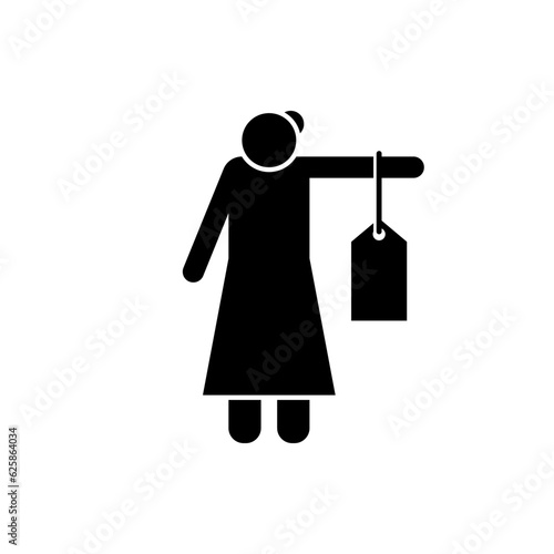 Human Trafficking Icon. Modern Slavery Symbol - Vector.      