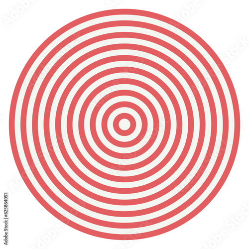 Concentric circles  circular geometric abstract pattern vector.