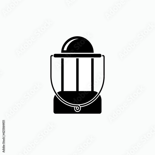 Lantern Icon. Ramadan Kareem Symbol - Vector. Presented in Glyph Style.