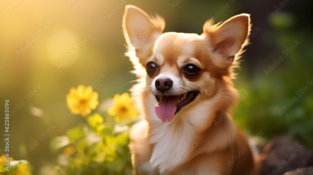 Beautiful Cute Smiling Chihuahua  - Generative AI