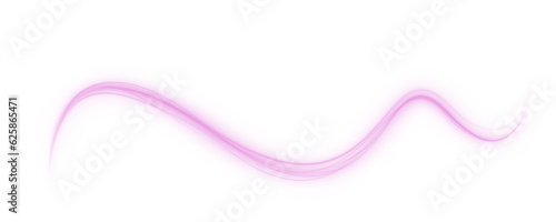 Luminous pink lines of speed. Light glowing effect . Abstract motion lines. White background isolated Light trail wave, fire path trace line, car lights, optic fiber and incandescence curve twirl.