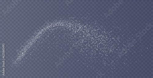  Powder sugar explosion or splash png, falling flour, salt powder falling gently. Top view 3d effectDesign element for kitchen, bakery, advertising, video.	
