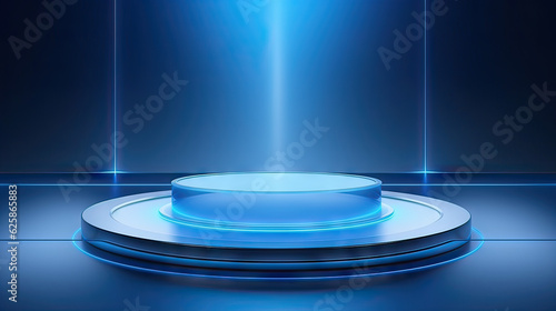 3d background products display podium. background vector 3d rendering with podium. Stage showcase on pedestal display water style background studio, generative AI	
