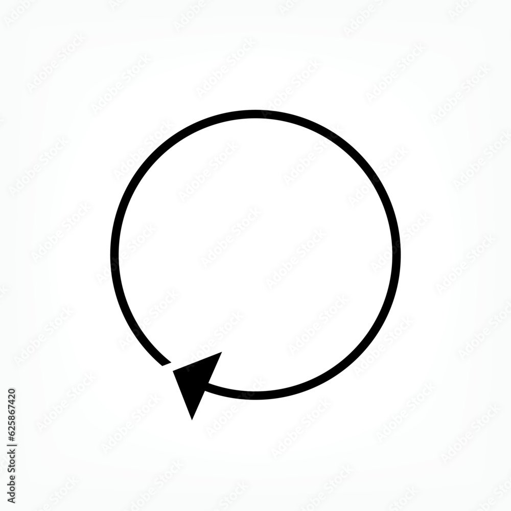 Loop Icon. Turn, Rotation. Refresh Symbol - Vector. Loop Icon. Turn, Rotation. Refresh Symbol - Vector.