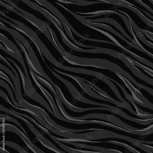 Abstract Zebra print seamless pattern design. Vector illustration background.