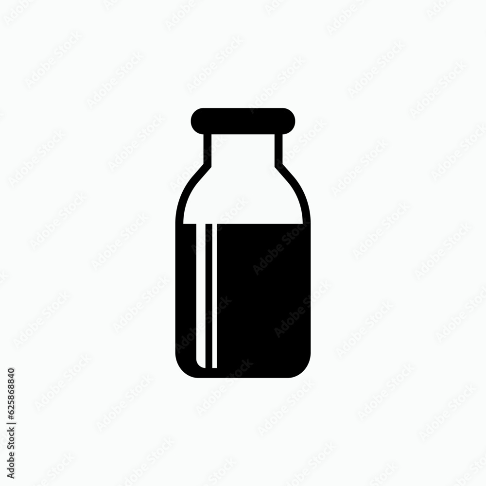 Milk Bottles Icon. Dairy Symbol - Vector. Milk Bottles Icon. Dairy Symbol - Vector.