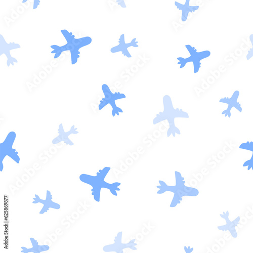Airplane vector seamless background