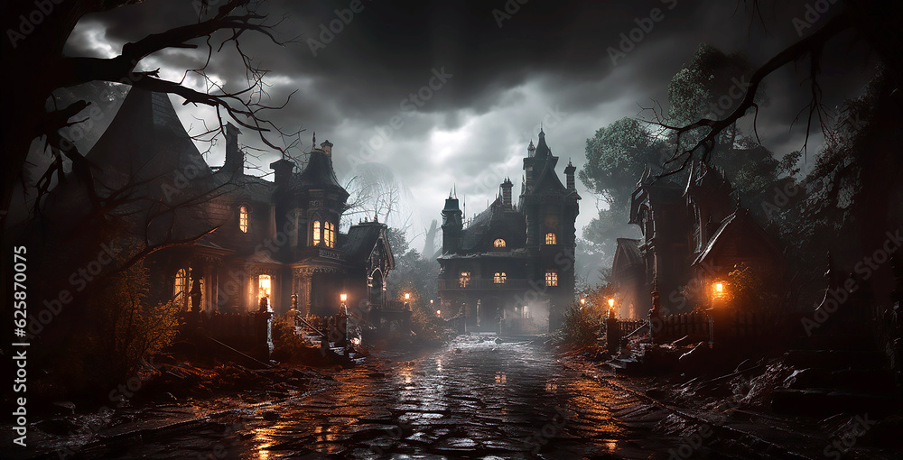 Halloween night in the forest Halloween night in the forest