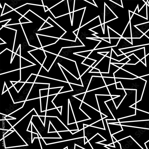 Abstract geometric pattern - chaotic lines seamless texture