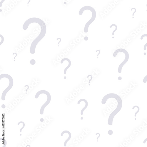 Question marks texture - seamless vector grey pattern