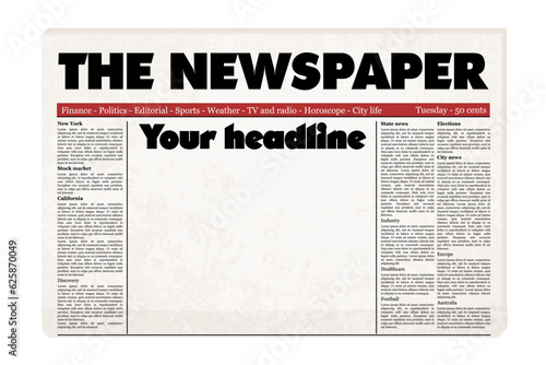 Generic old newspaper vector template