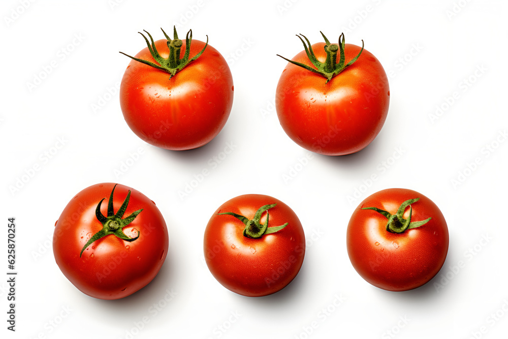 Fototapeta premium Tomatoes isolated on white background
