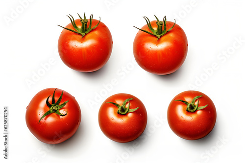 tomatoes isolated on white background generative AI