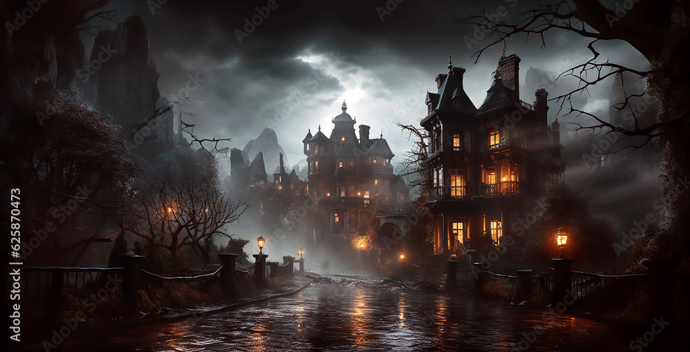 Halloween night in the forest