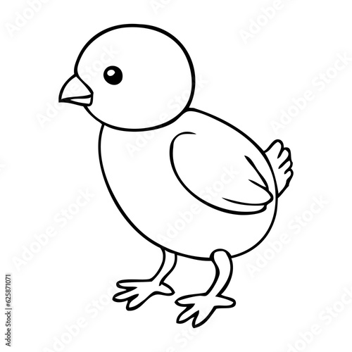 chick outline vector illustration