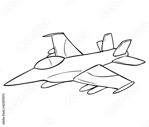 jet fighter sketch vector illustration
