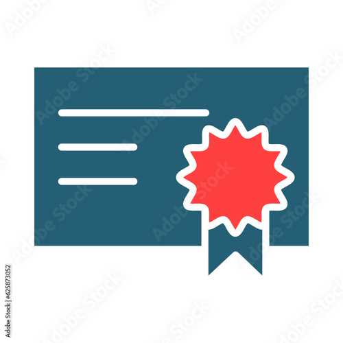 Diploma Glyph Two Color Icon Design