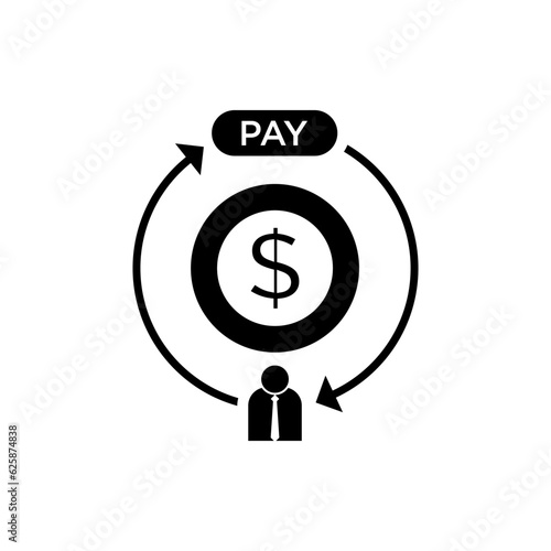 Payroll Icon. Modern Business Transaction, Financial Payment Symbol  - Vector, Sign for Design, Presentation, Website or Apps Elements. 