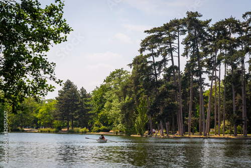 Canvas Print Bois de Boulogne, a large public park in the western half of the 16th arrondisse