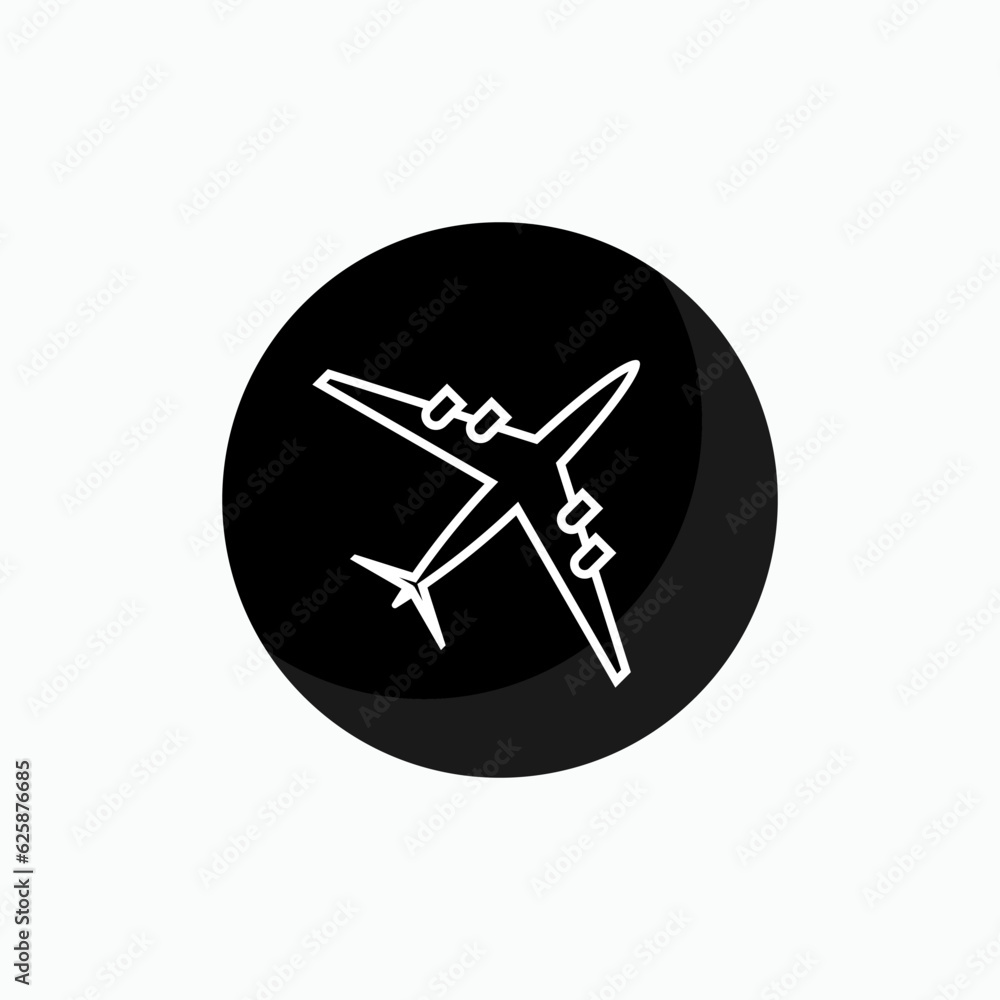 Plane Icon. Flight, Aircraft Symbol. Applied as Simple Design for Website, Presentation, or Application - Vector. Plane Icon. Flight, Aircraft Symbol. Applied as Simple Design for Website, Presentation, or Application - Vector.