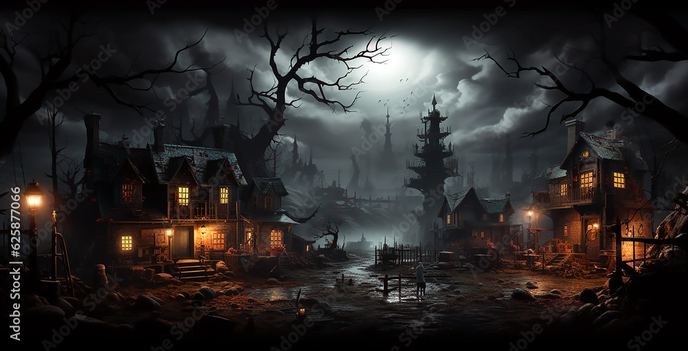 Halloween night in the park Halloween night in the park