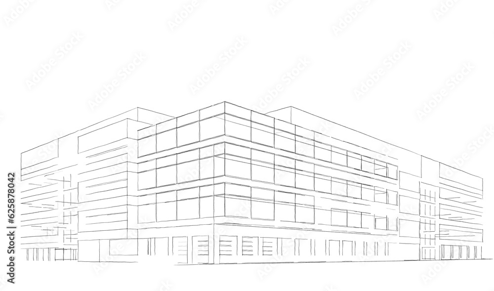 Office building sketch 