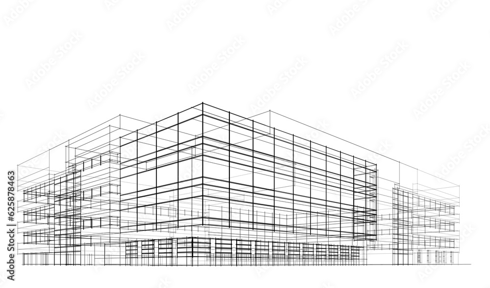 Office building sketch Office building sketch