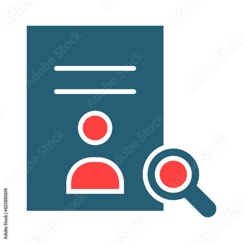 Resignation Glyph Two Color Icon Design