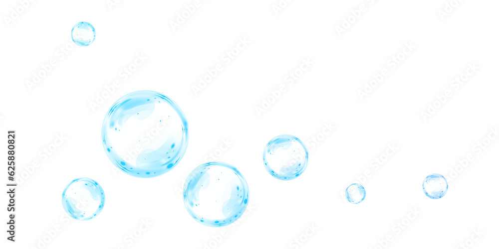 Bubble PNG. PNG format Set of realistic soap bubbles. Bubbles are located on a transparent background.  Water glass bubble realistic 	