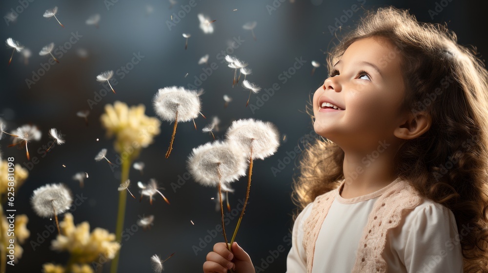 girl with dandelion girl with dandelion