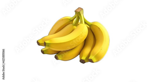 a bunch of bananas isolated on white background